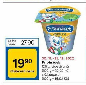 Tesco Pribináček nabídka