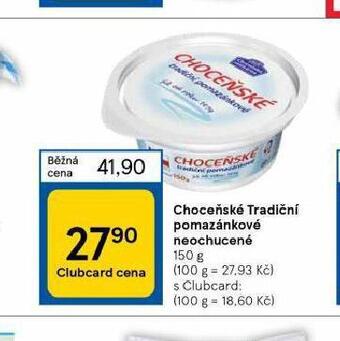 Tesco Choceňské tradiční pomazánkové neochucené nabídka
