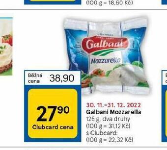 Tesco Mozzarella nabídka
