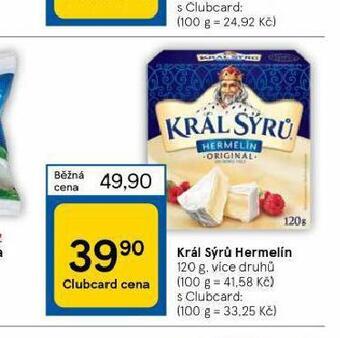 Tesco Král sýrů hermelín nabídka