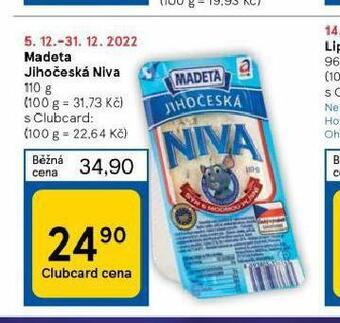 Tesco Madeta jihočeská niva nabídka