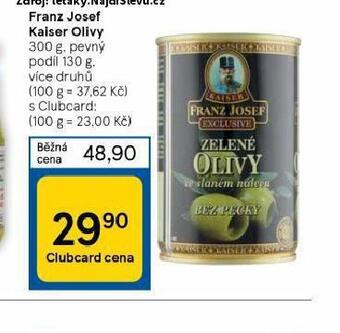 Tesco Franz josef kaiser olivy nabídka