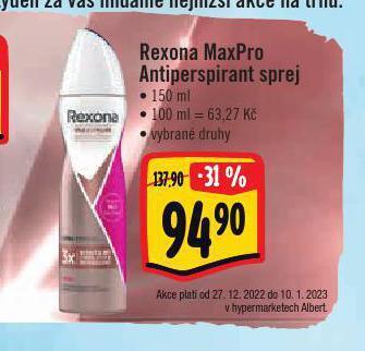 Albert Rexona antiperspirant nabídka