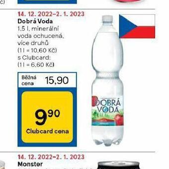 Tesco Dobrá voda ochucená nabídka