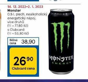 Tesco Monster energy drink nabídka