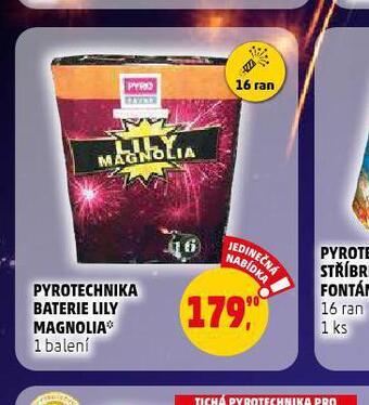 Penny Market Pyrotechnika baterie lily magnolia nabídka