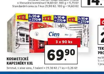 Lidl Cien kosmetické kapesníky xxl nabídka