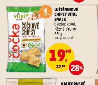 Penny Market Luštěninové chipsy vital snack nabídka