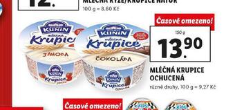 Lidl Mléčná krupice ochucená nabídka