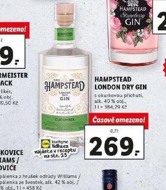 Lidl Hampstead london dry gin nabídka