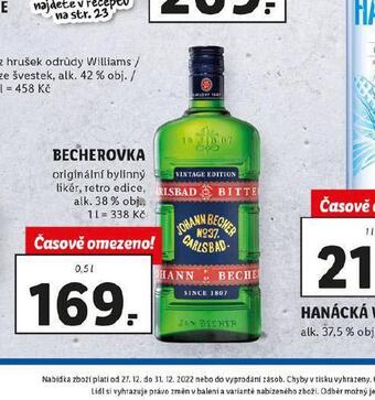 Lidl Becherovka nabídka