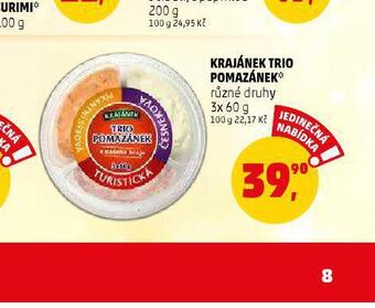 Penny Market Krajánek trio pomazánek nabídka