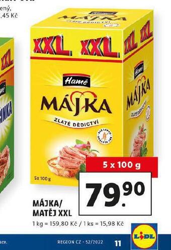 Lidl Hamé májka xxl nabídka