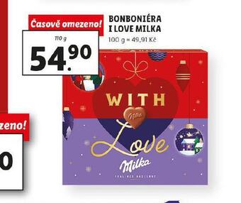 Lidl Bonboniéra i love milka nabídka
