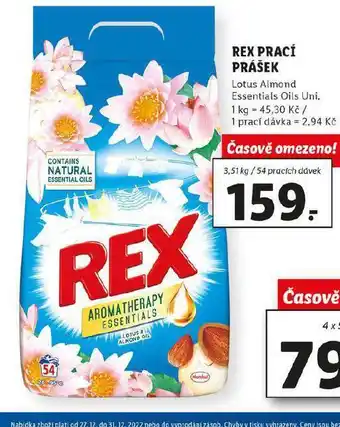 Lidl Rex prací prášek nabídka