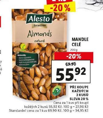 Lidl Mandle celé nabídka
