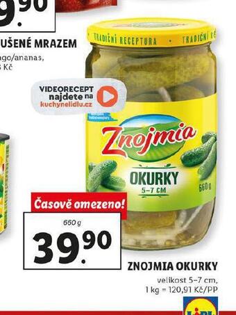 Lidl Znojmia okurky nabídka