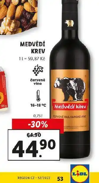 Lidl Medvědí krev nabídka