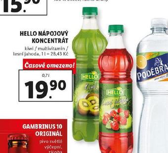 Lidl Hello nápojový koncentrát nabídka