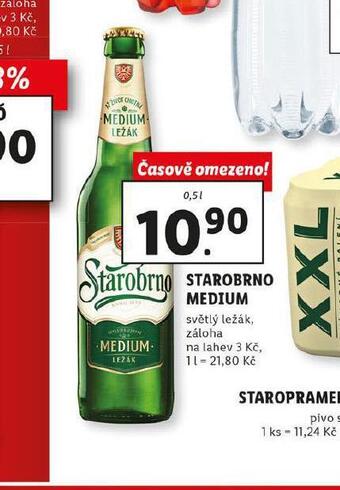 Lidl Pivo starobrno medium nabídka