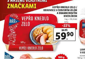 Lidl Krkovice s červeným zelím a bramborovým knedlíkem nabídka