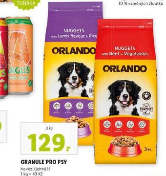 Lidl Orlando granule pro psy nabídka
