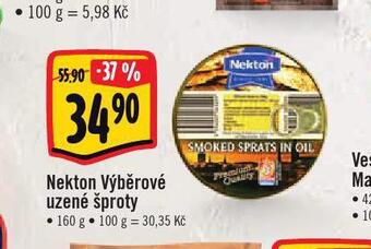 Albert Nekton výběrové uzené šproty v oleji nabídka