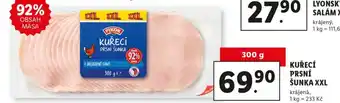 Lidl Pikok Kuřecí prsní šunka XXL krájená 300g nabídka