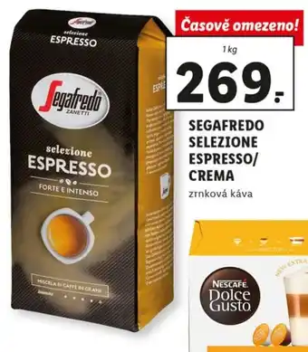 Lidl Segafredo selezione espresso/crema 1kg nabídka