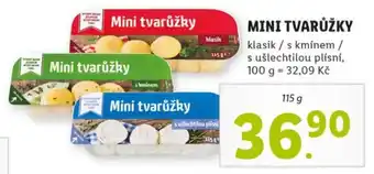 Lidl Mini tvarůžky 115g nabídka