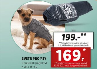 Lidl Svetr pro psy nabídka