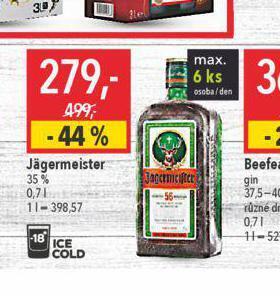 Globus Jägermeister nabídka
