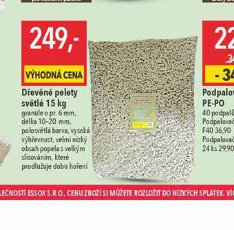 Globus Dřevěné pelety světlé 15 kg nabídka