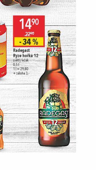 Globus Pivo radegast ryze hořká 12 nabídka