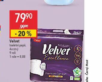 Globus Velvet toaletní papír nabídka