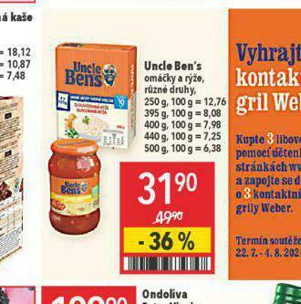 Globus Uncle ben´s omáčky nabídka