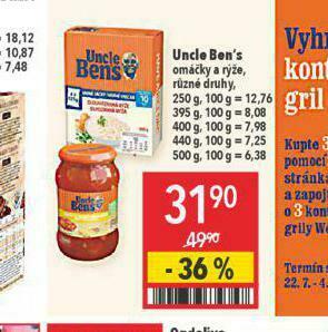 Globus Uncle ben´s rýže nabídka