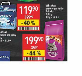 Globus Whiskas granule pro kočky nabídka