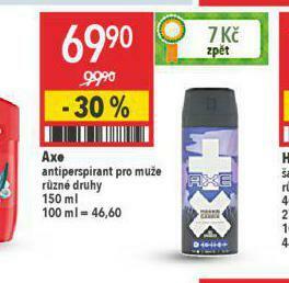 Globus Axe antiperspirant nabídka