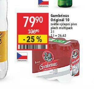 Globus Pivo gambrinus original nabídka