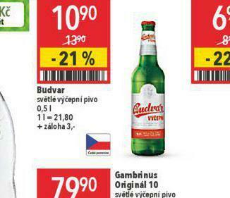 Globus Pivo budvar nabídka