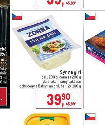 Zorba sýr na gril