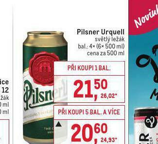 Makro Pivo pilsner urquell nabídka