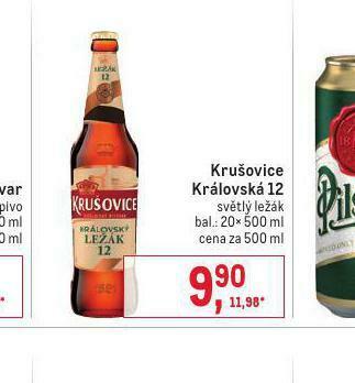 Makro Pivo krušovice královská 12 nabídka