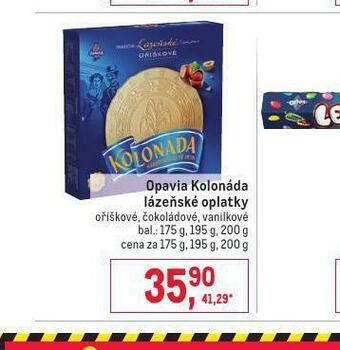 Makro Opavia kolonáda lázeňské oplatky nabídka