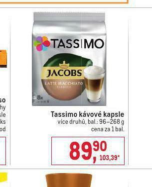 Makro Tassimo kávové kapsle nabídka