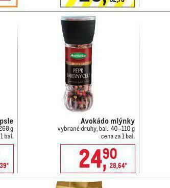 Makro Avokádo mlýnky nabídka
