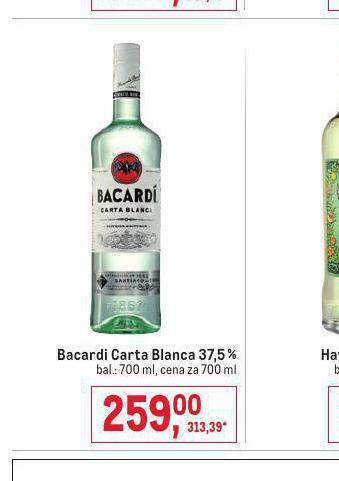 Makro Bacardi carta blanca 37,5% nabídka