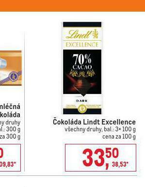 Makro Čokoláda lind excellence nabídka
