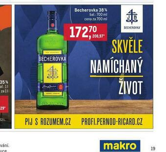 Makro Becherovka nabídka